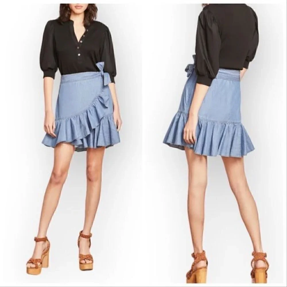 Veronica‎ beard Memphis Denim skirt, Size 0, NWT